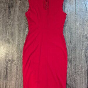 Red body con cocktail dress
